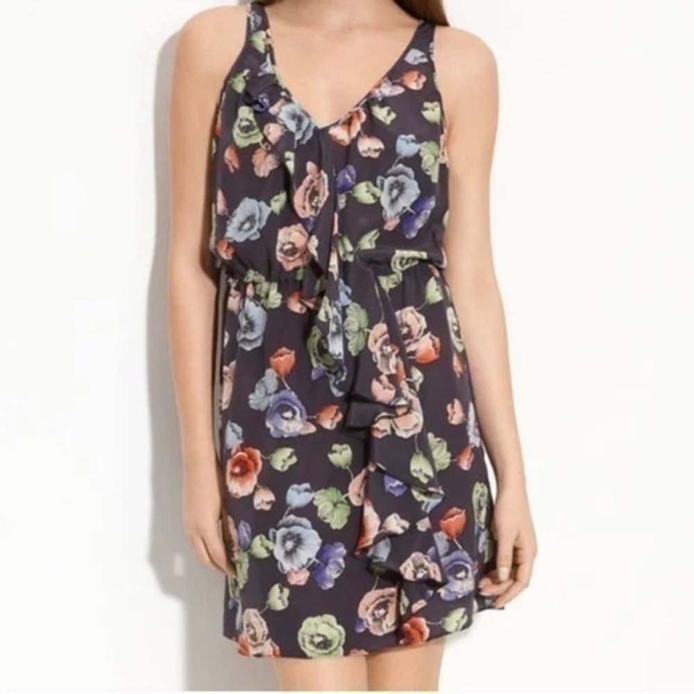 Rebecca Taylor Poppy Ruffle Silk Dress